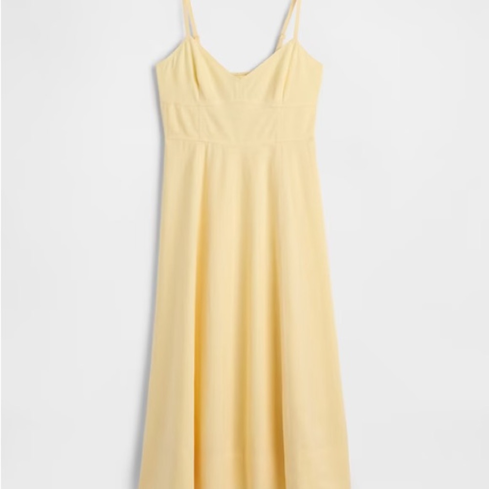 GAP Yellow Midi Dress with Spaghetti Straps - Picture 7 of 9